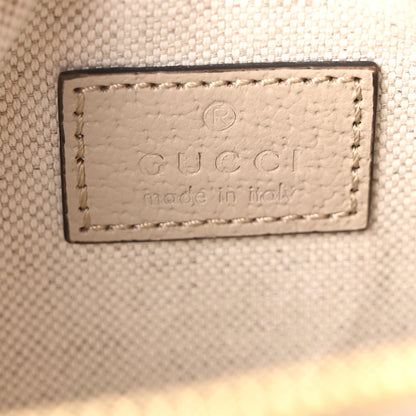 Gucci GG Supreme Monogram Textured Dollar Calfskin Web Super Mini Ophidia Top Handle Bowler Bag Beige Mystic White Oatmeal 6 of 9