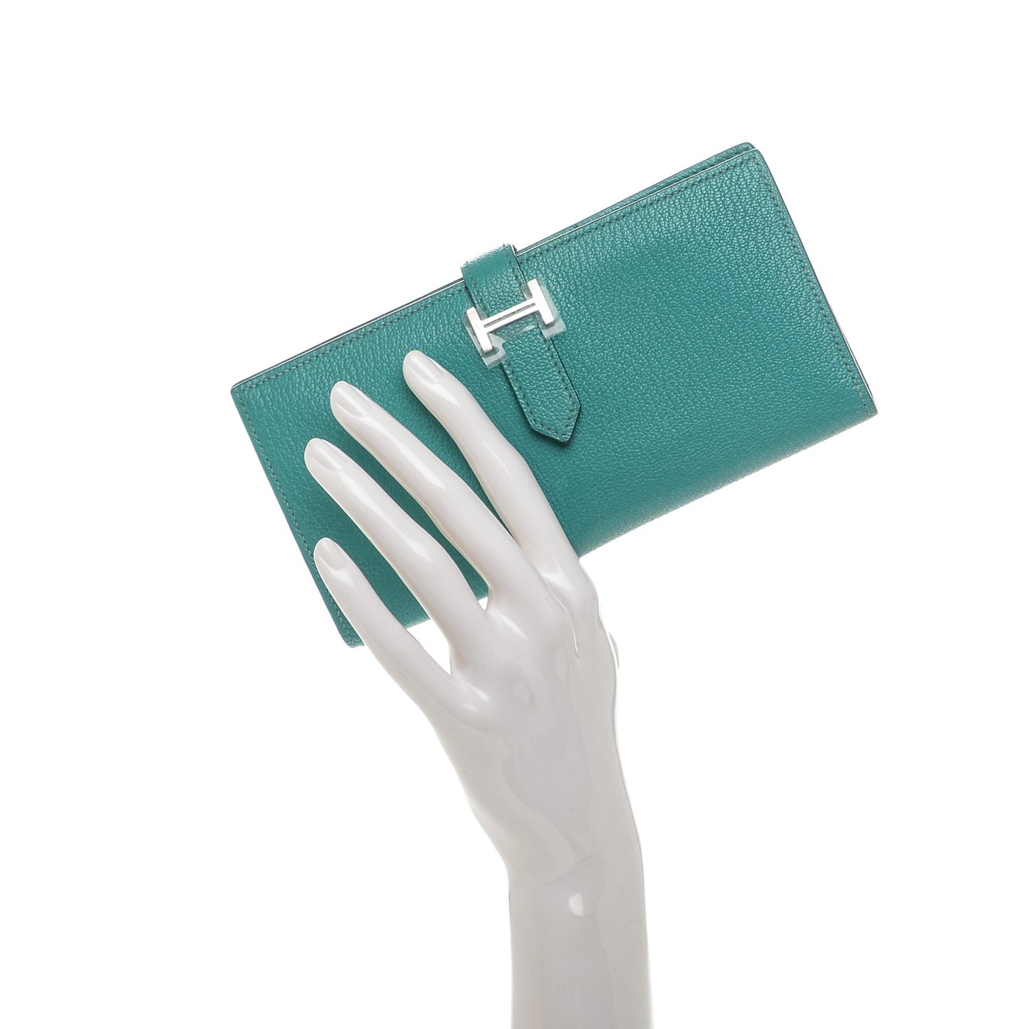 Chevre Mysore Bearn Wallet Bleu Paon