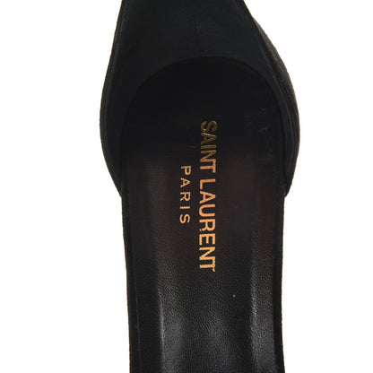 Saint Laurent Suede Grace 80 Ankle Strap Sandal 41 Black 7 of 11