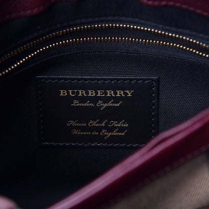 Burberry Derby Calfskin House Check Small Camberley Mahogany Red 6 of 26