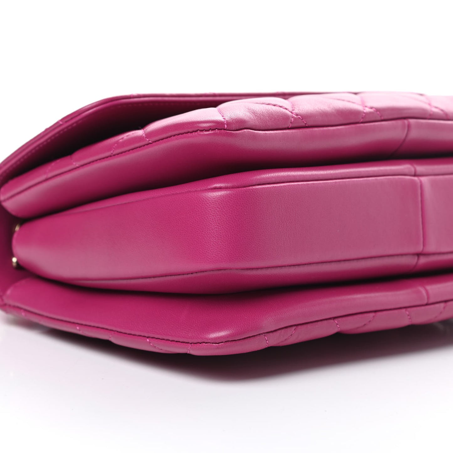 Lambskin Quilted Small Trendy CC Dual Handle Bag Dark Pink