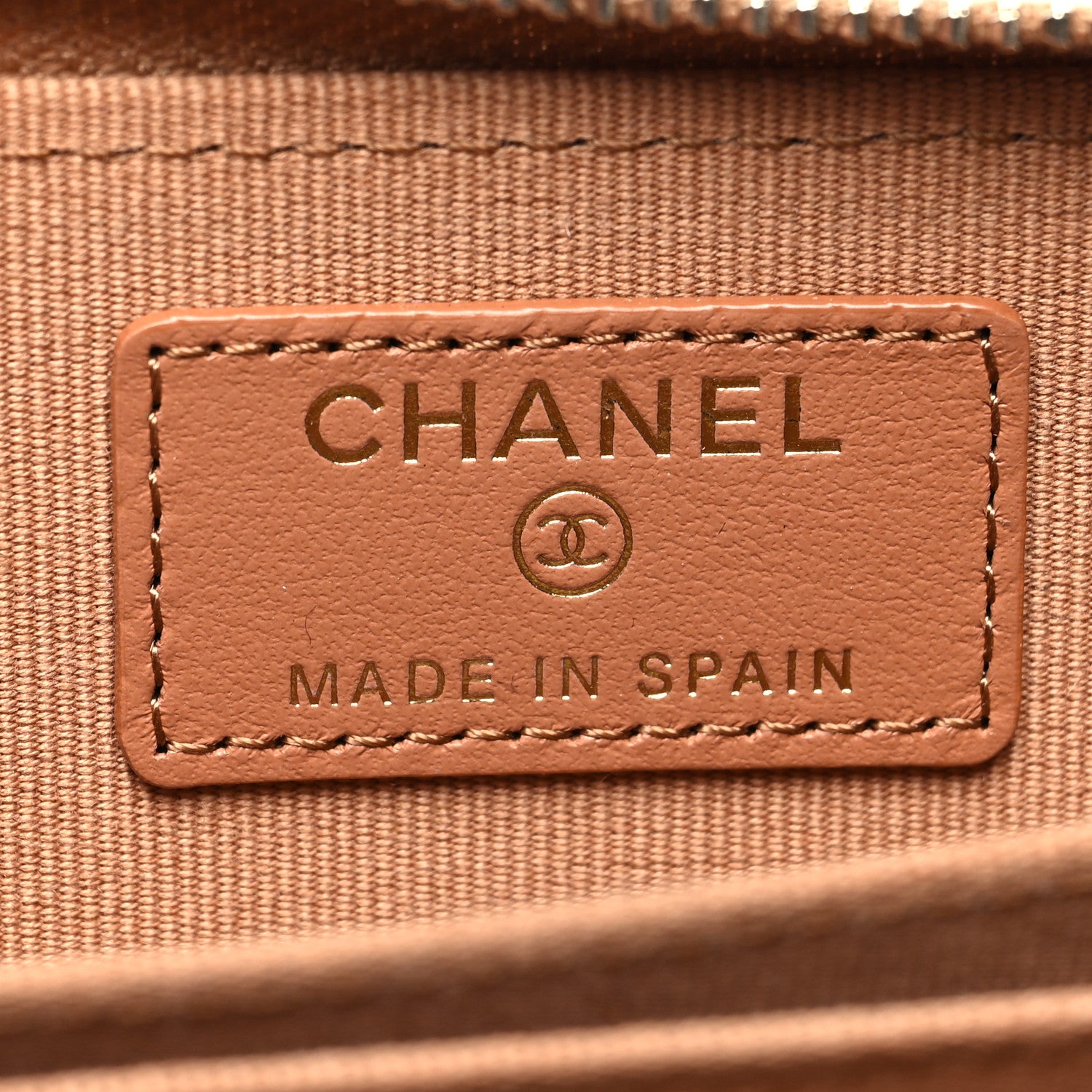 Chanel Lambskin Quilted Chanel 19 Zip Around Coin Purse Wallet Brown 6 of 9