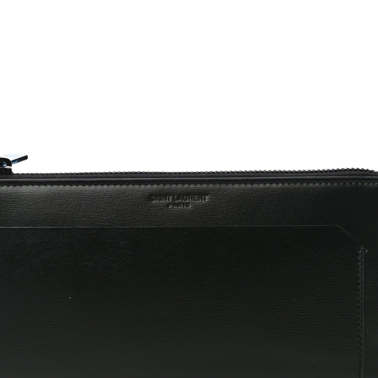 Calfskin Fragment Zip Around Wallet Black