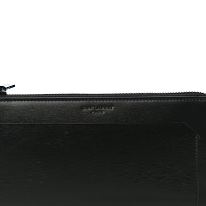 Saint Laurent Calfskin Fragment Zip Around Wallet Black 8 of 10