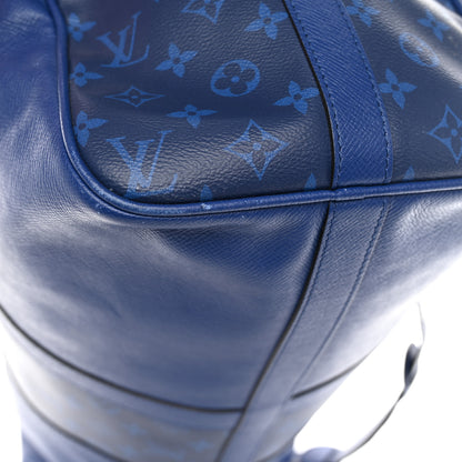 Louis Vuitton Taiga Monogram Eclipse Keepall Bandouliere 50 Pacific Blue 10 of 10