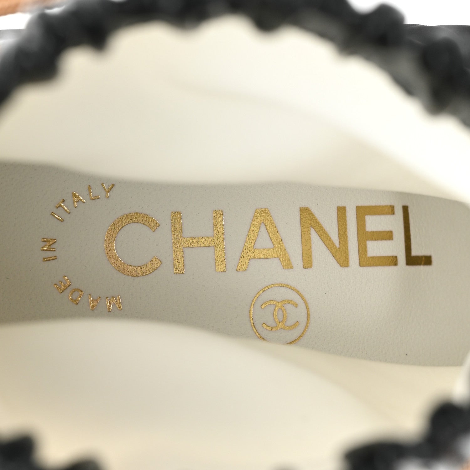 Chanel Patent Calfskin Runway Wedge Short Platform Boots 36.5 Black White Beige 8 of 11
