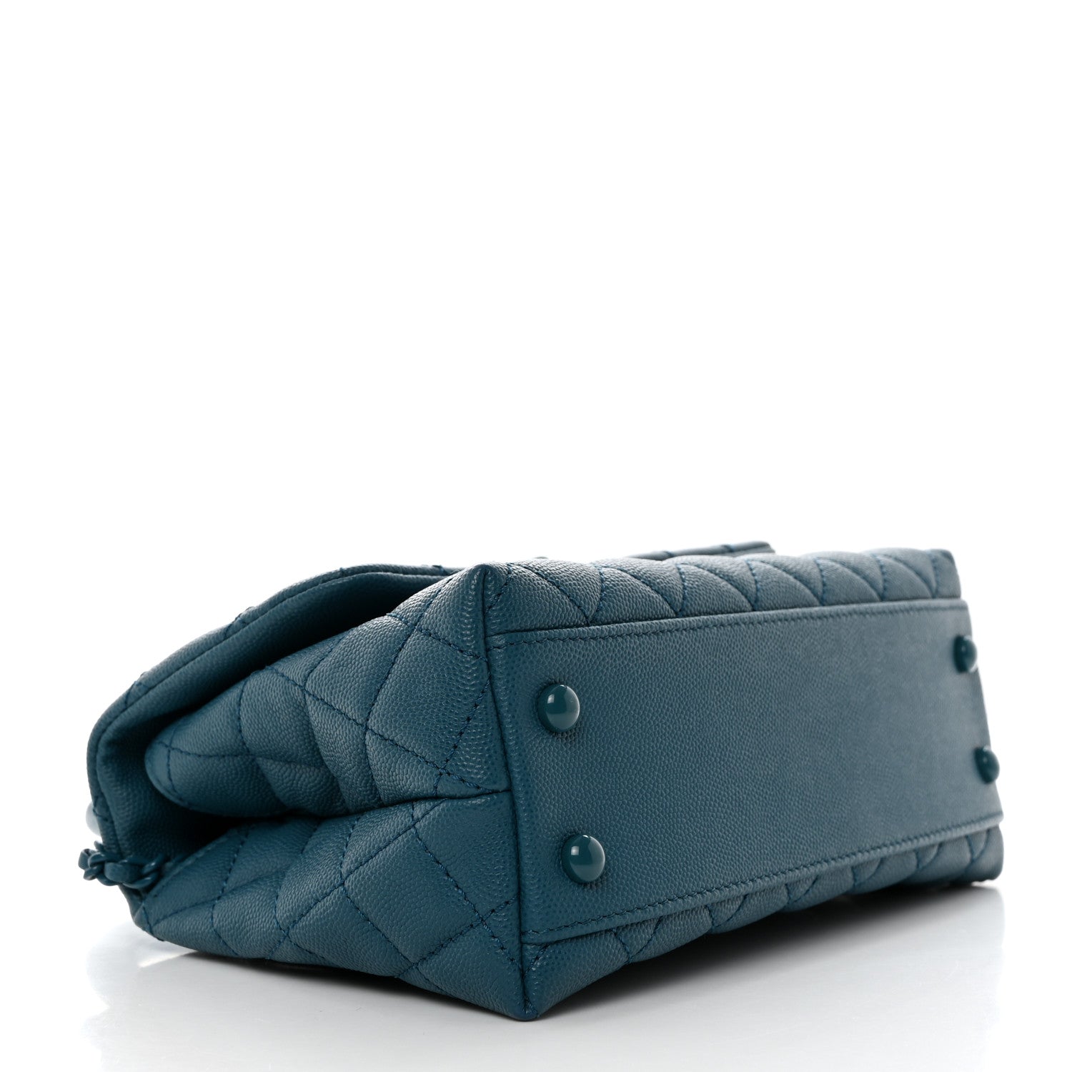 Chanel Caviar Quilted Incognito Mini Coco Handle Flap Dark Turquoise 4 of 10