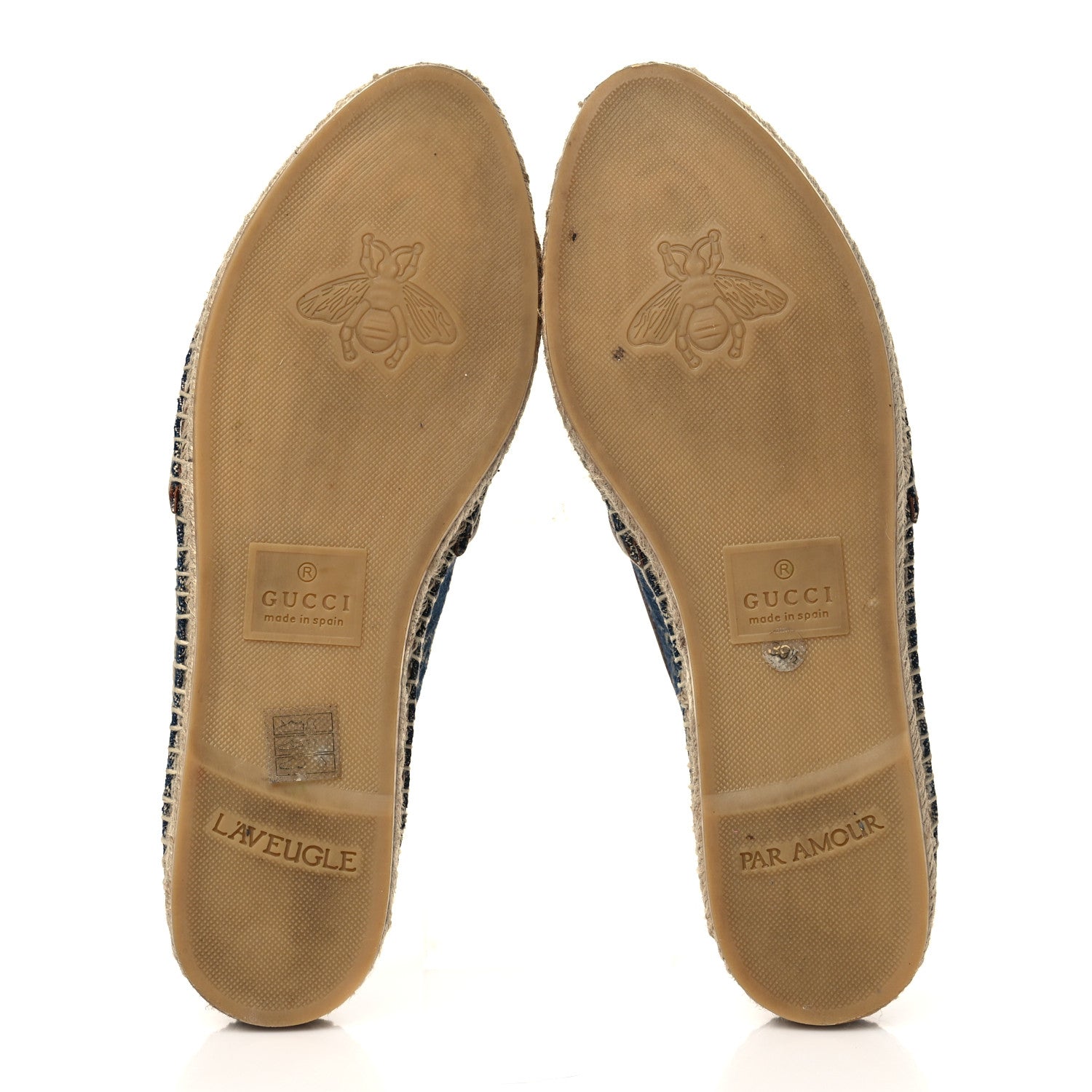 Gucci Denim GG Monogram Espadrilles 39.5 Blue Tea Cuir 5 of 8