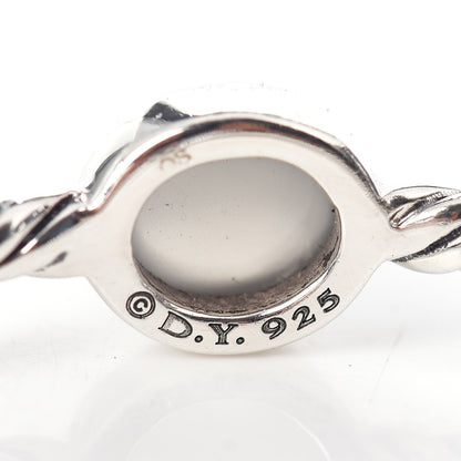 David Yurman Sterling Silver Moonstone 3mm 4 Station Bangle Bracelet 4 of 4