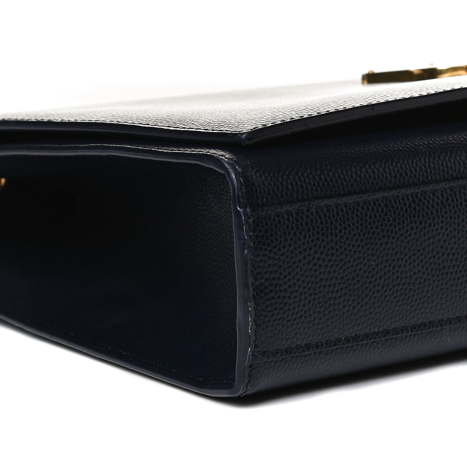 Saint Laurent Grain De Poudre Medium Classic Monogram Kate Satchel Deep Marine 10 of 11