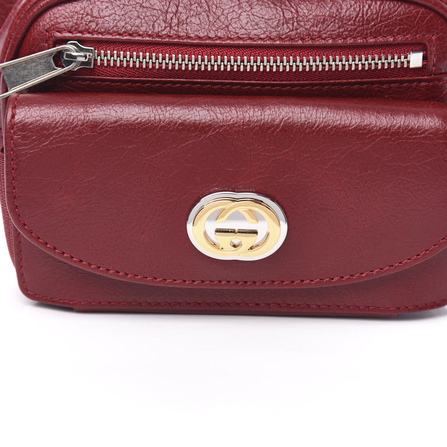 Fluffy Calfskin Mini Morpheus Belt Bag 90 36 Red