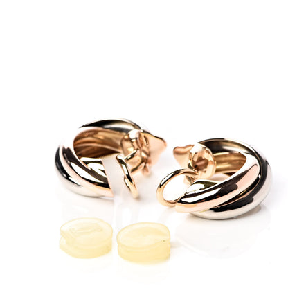 Cartier 18K Pink Yellow White Gold 7.5mm Trinity Clip-On Earrings 3 of 5