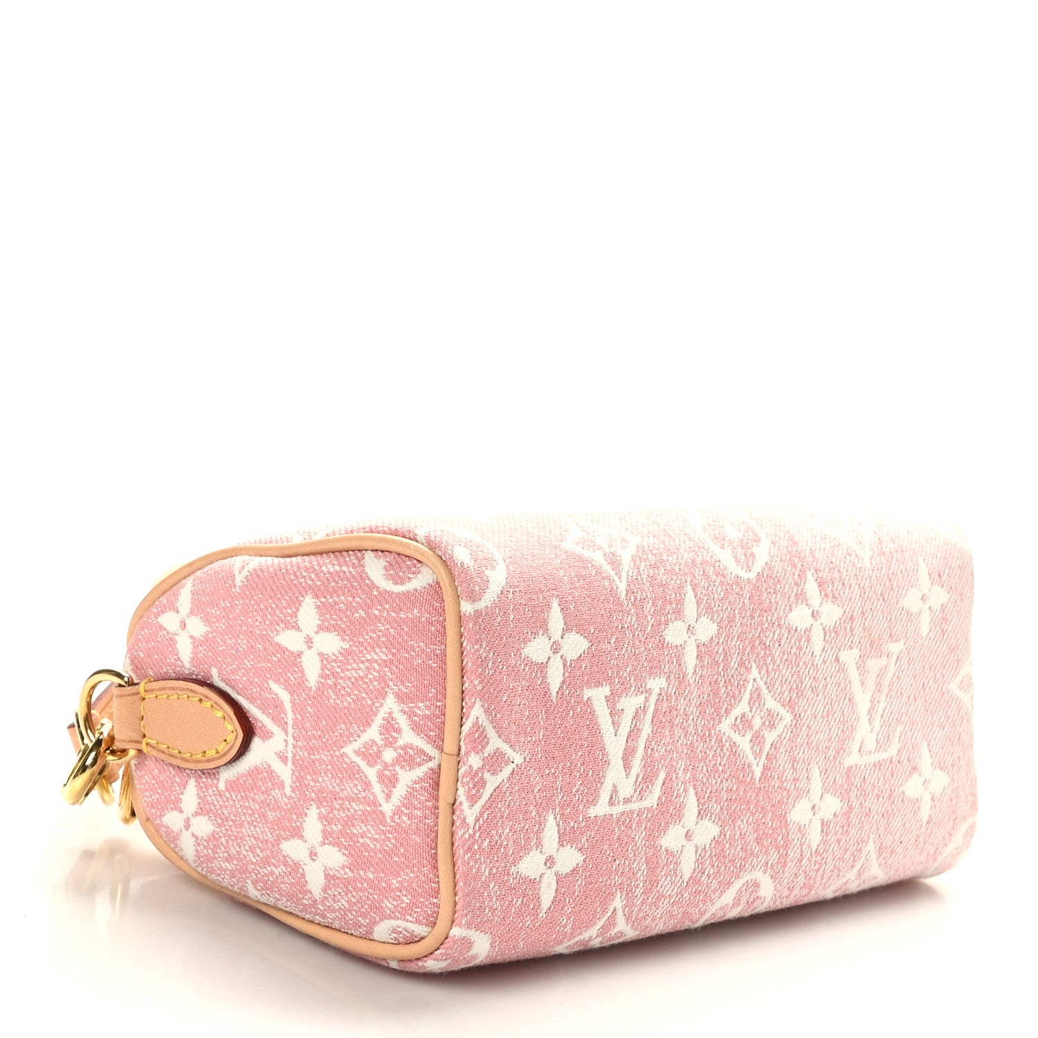 Louis Vuitton Monogram Jacquard Denim Nano Speedy Bandouliere Pink 4 of 8