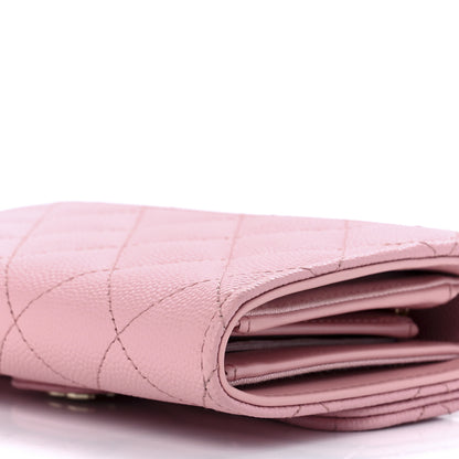Chanel Caviar Quilted Medium Flap Wallet Pink 12 of 12