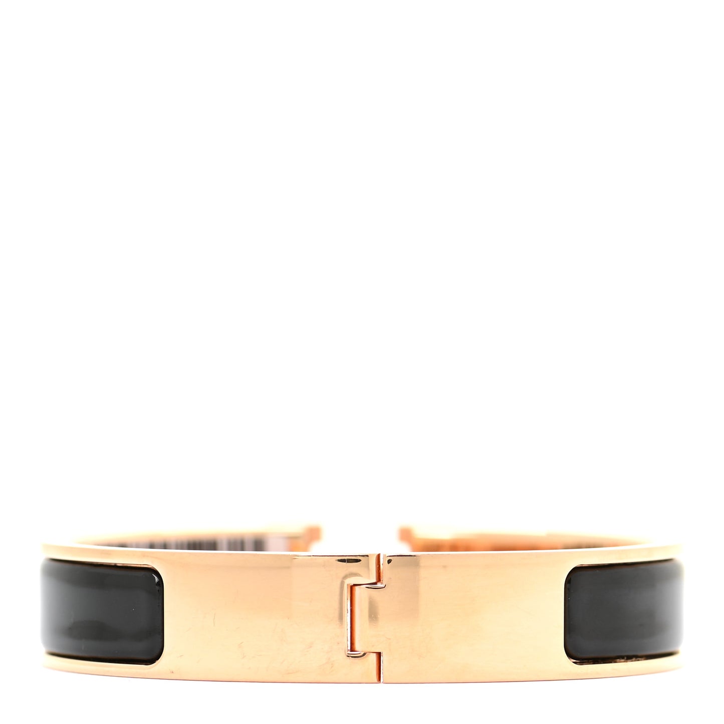 Enamel Narrow Clic Clac H Bracelet PM Black