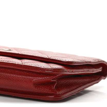 Chanel Caviar Quilted Wallet on Chain WOC Red 11 of 14