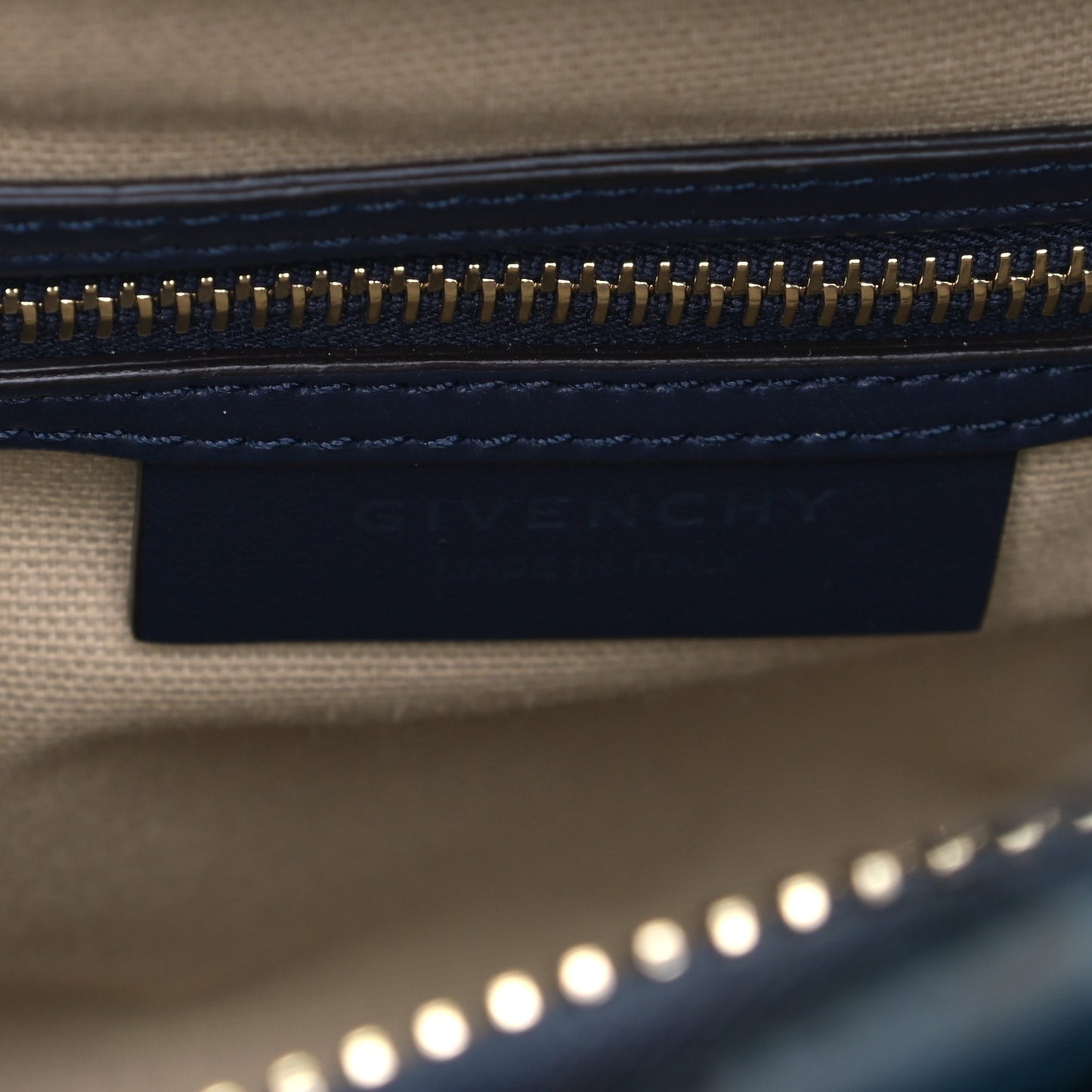 Calfskin Crocodile Embossed Mini Antigona Navy