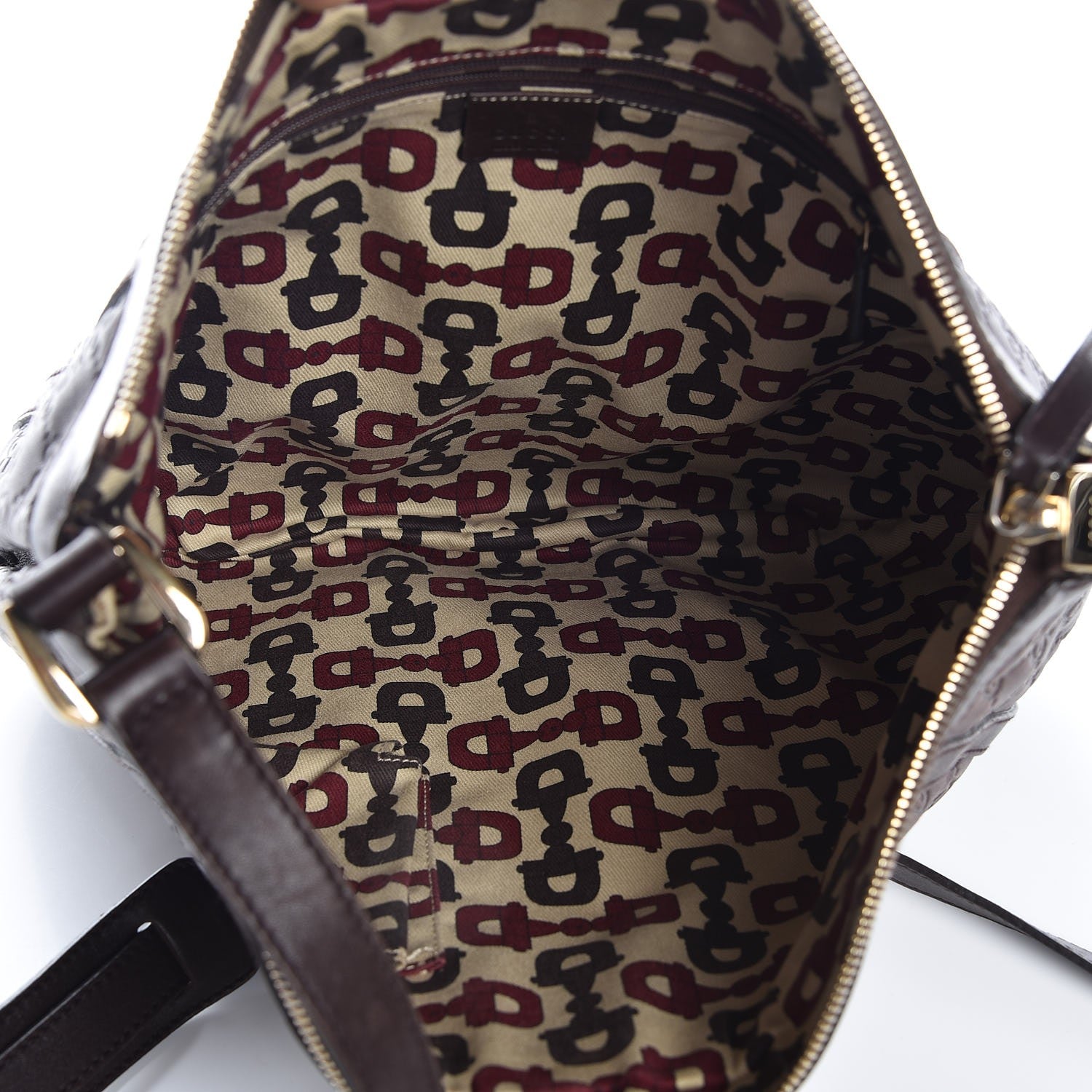 Gucci Guccissima Large D Ring Messenger Dark Brown 5 of 8
