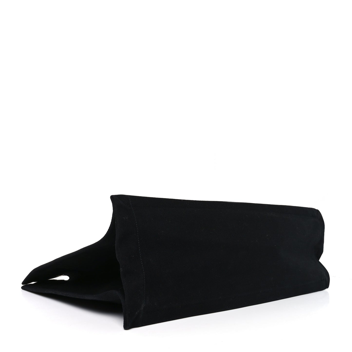 Linen Calfskin Rive Gauche Tote Black