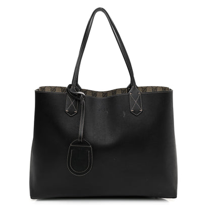 Gucci Calfskin GG Supreme Monogram Medium Reversible Tote Black 3 of 16