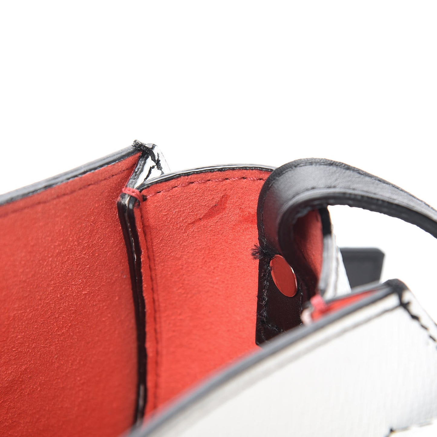 Calfskin Mini Buckle Crossbody Bag White