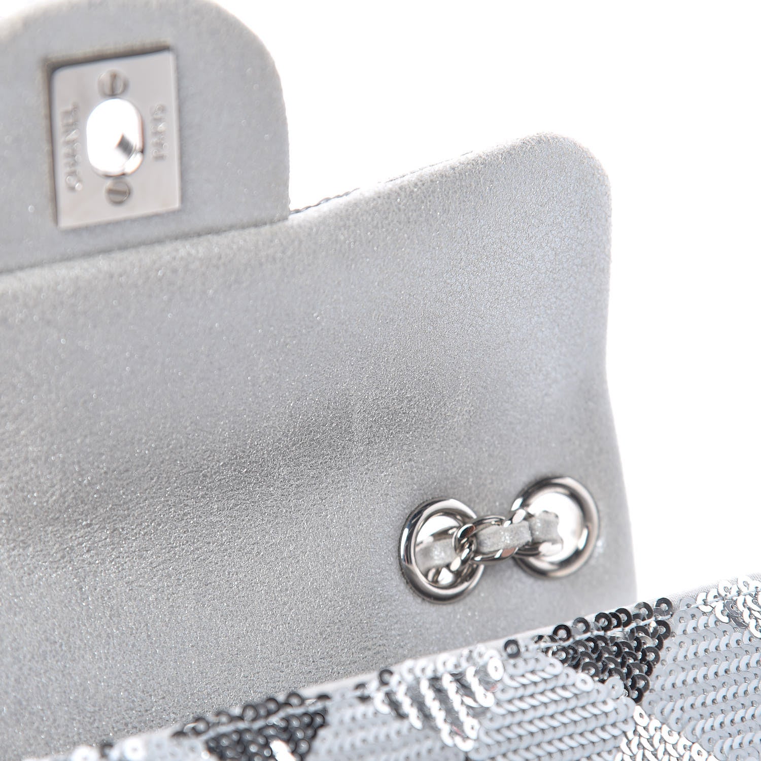 Chanel Sequin Geometric Extra Mini Flap Silver 11 of 12