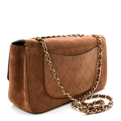 Chanel Suede Calfskin Small Souplissimo Maxi Flap Camel 3 of 10