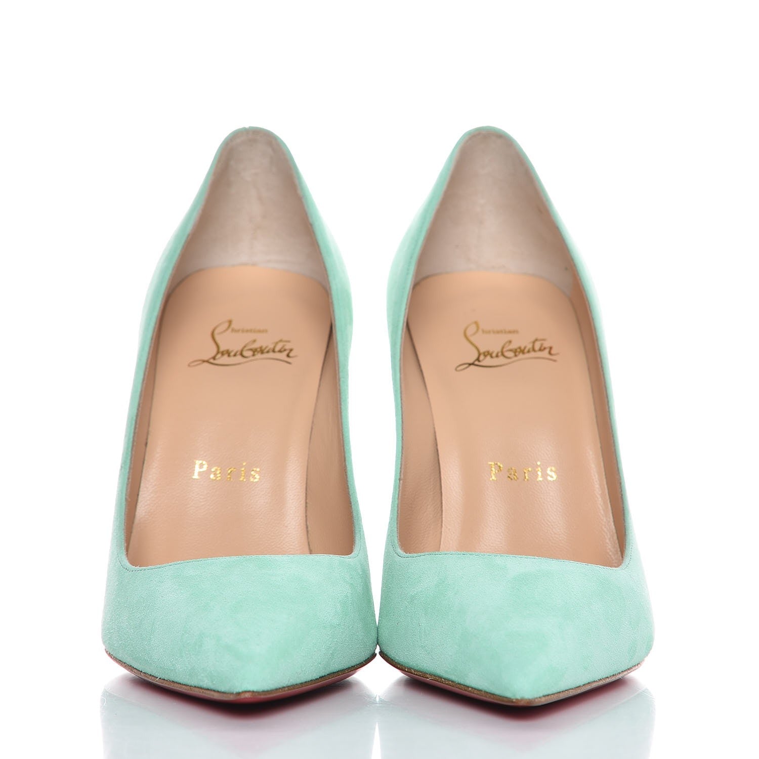 Christian Louboutin Veau Velours Decoltish 100 Pumps 36 Opal 2 of 8