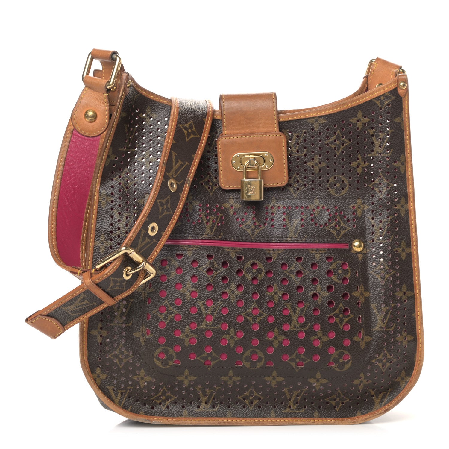 Louis Vuitton Monogram Perforated Musette Fuchsia 1 of 13