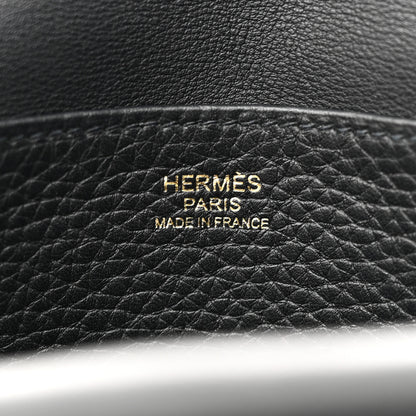 Hermes Taurillon Clemence Halzan 25 Black 6 of 11