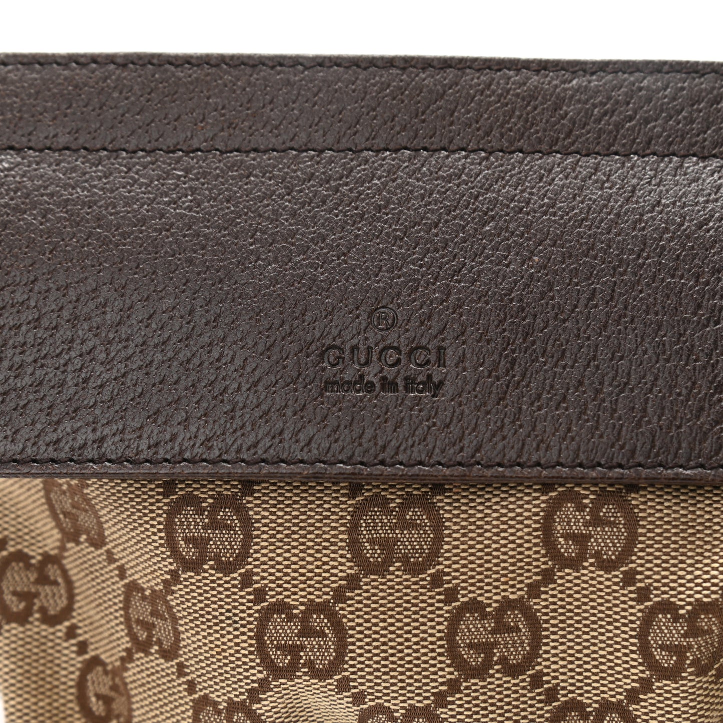 GG Monogram Web Double Pocket Belt Bag Dark Brown