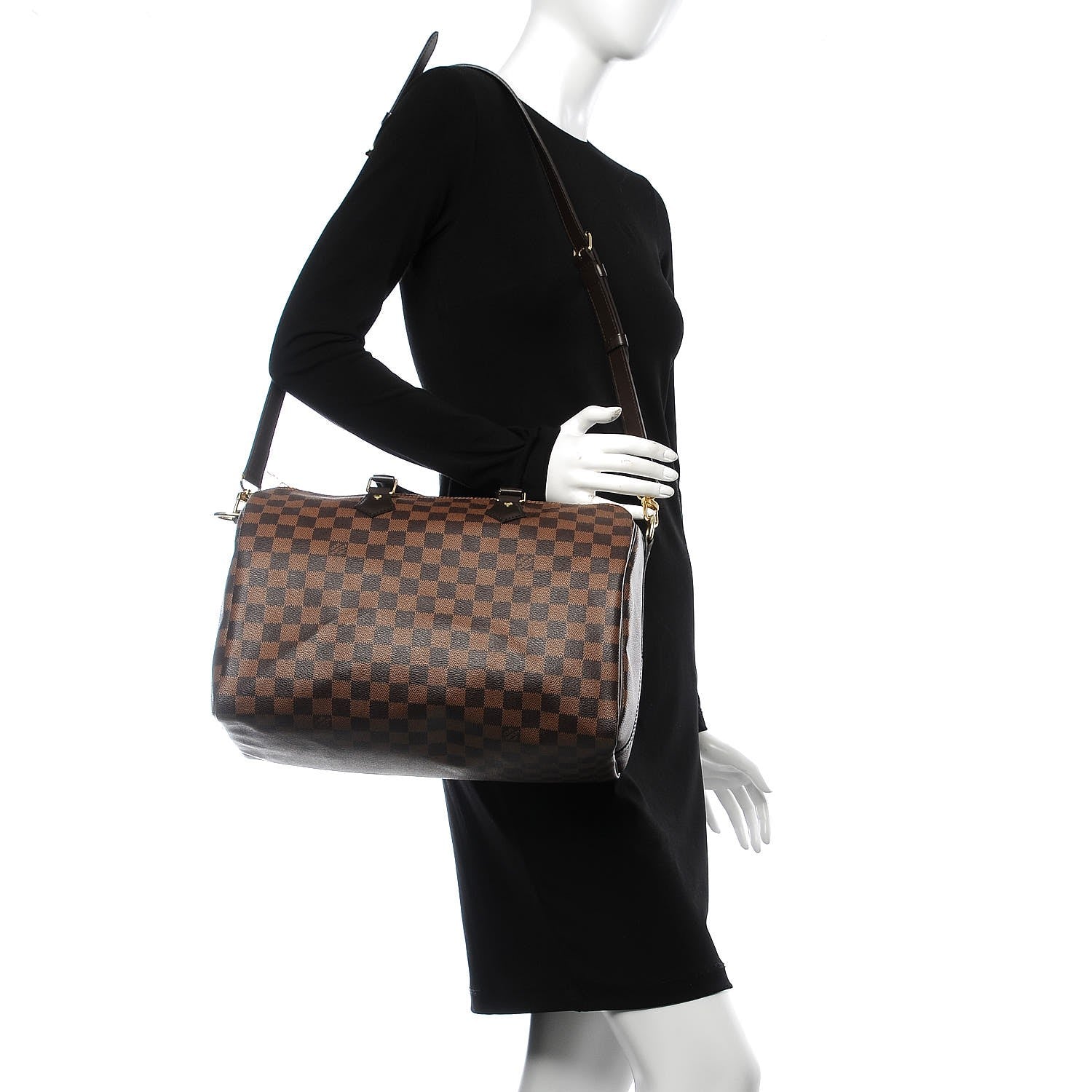 Louis Vuitton Damier Ebene Speedy Bandouliere 35 2 of 11