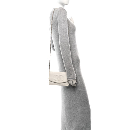 Chanel Caviar Timeless CC Wallet on Chain WOC White 2 of 11