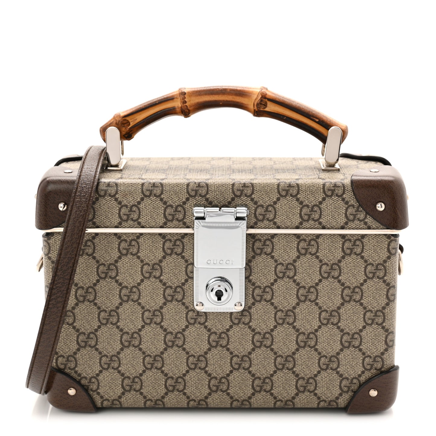 GG Supreme Monogram Globe-Trotter Beauty Case Brown