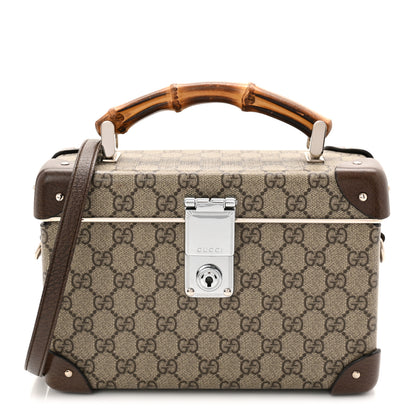 Gucci GG Supreme Monogram Globe-Trotter Beauty Case Brown 1 of 10