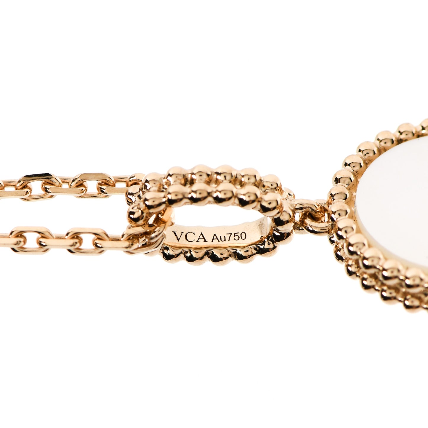 18K Yellow Gold Mother of Pearl Magic Alhambra Long Necklace