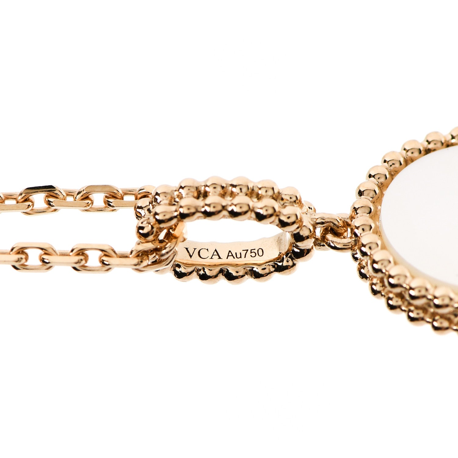 Van Cleef & Arpels 18K Yellow Gold Mother of Pearl Magic Alhambra Long Necklace 5 of 7