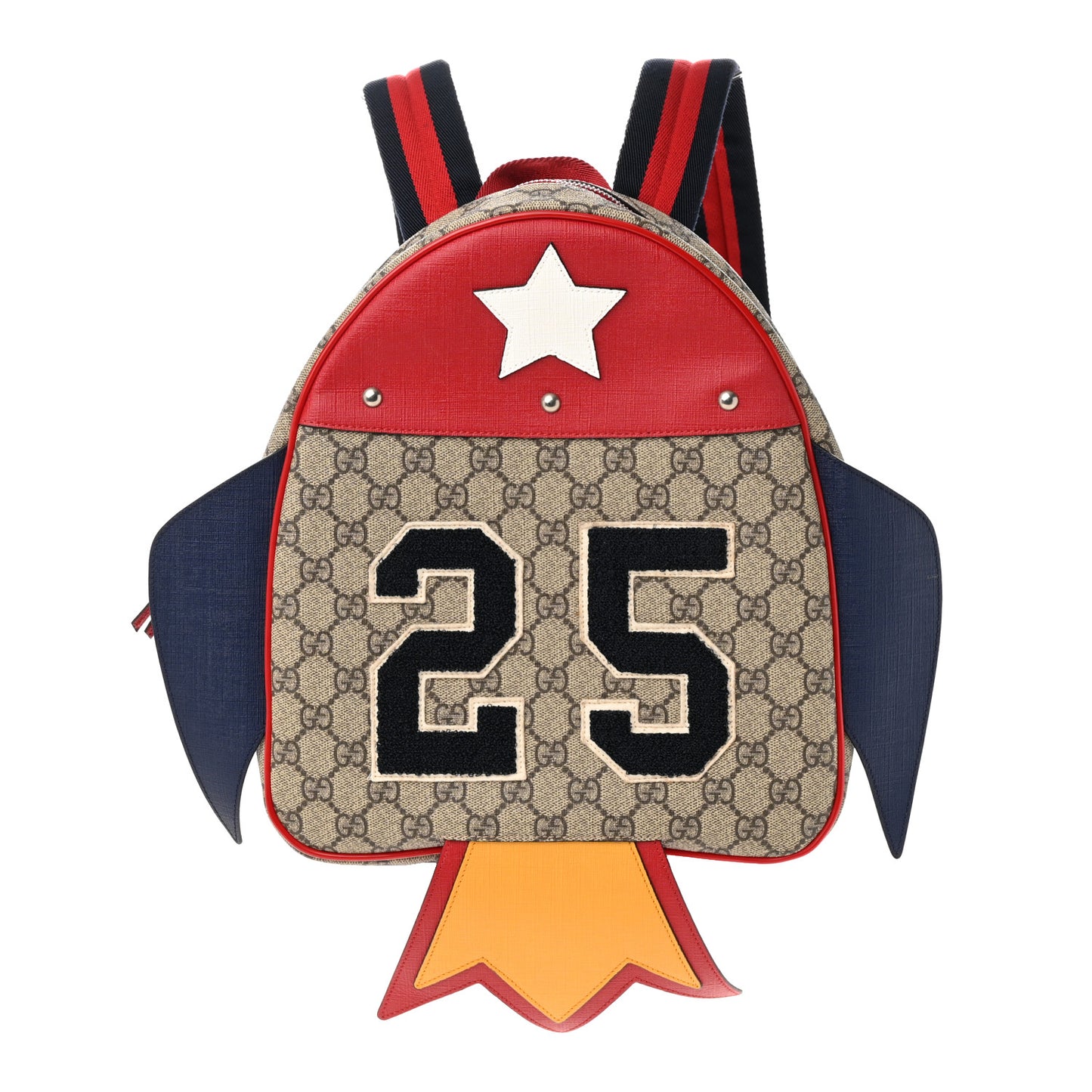 GG Supreme Monogram Small UFO 25 Embroidered Children's Rocketship Backpack