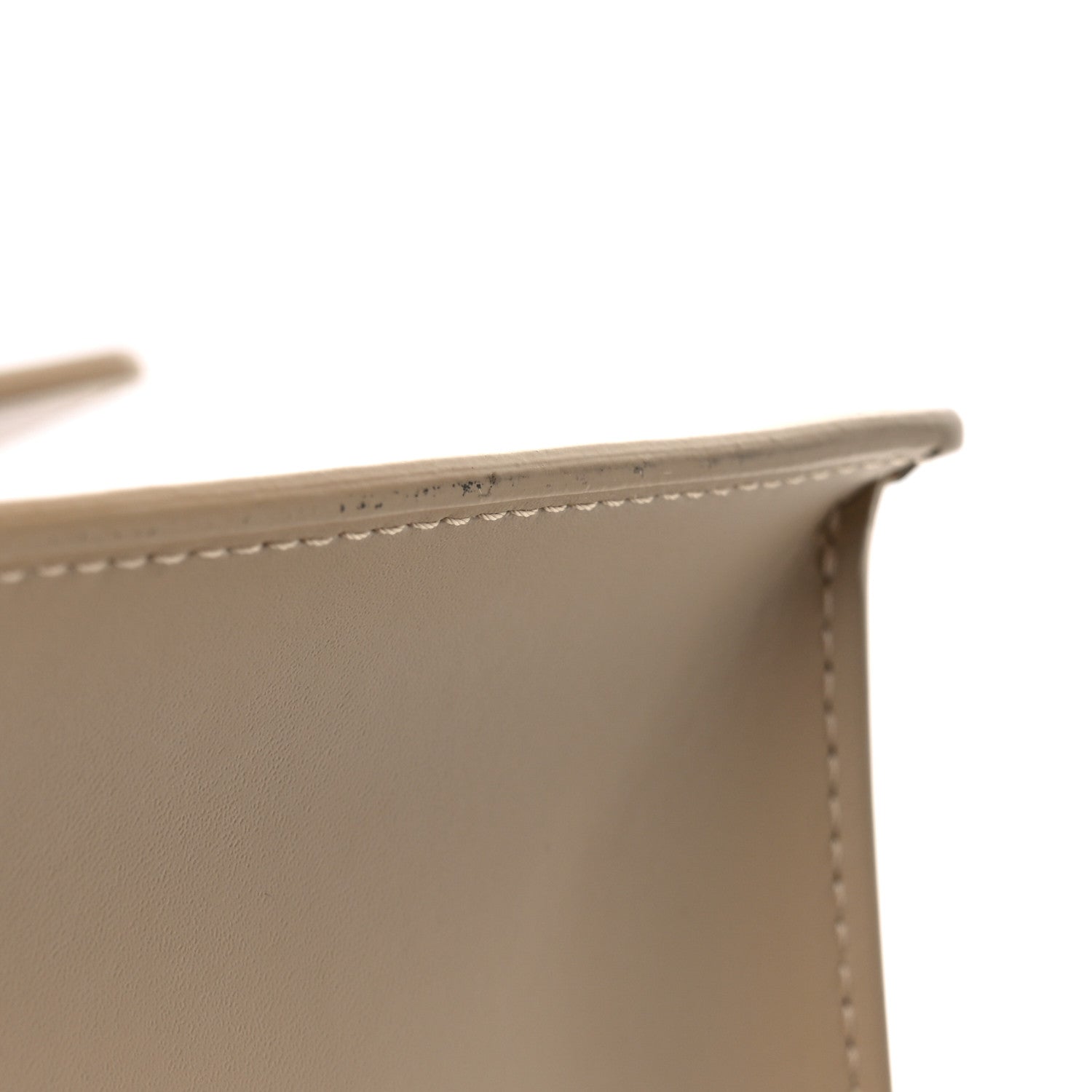 Off-White Calfskin Jitney 2.8 Porthole Top Handle Bag Beige 11 of 11