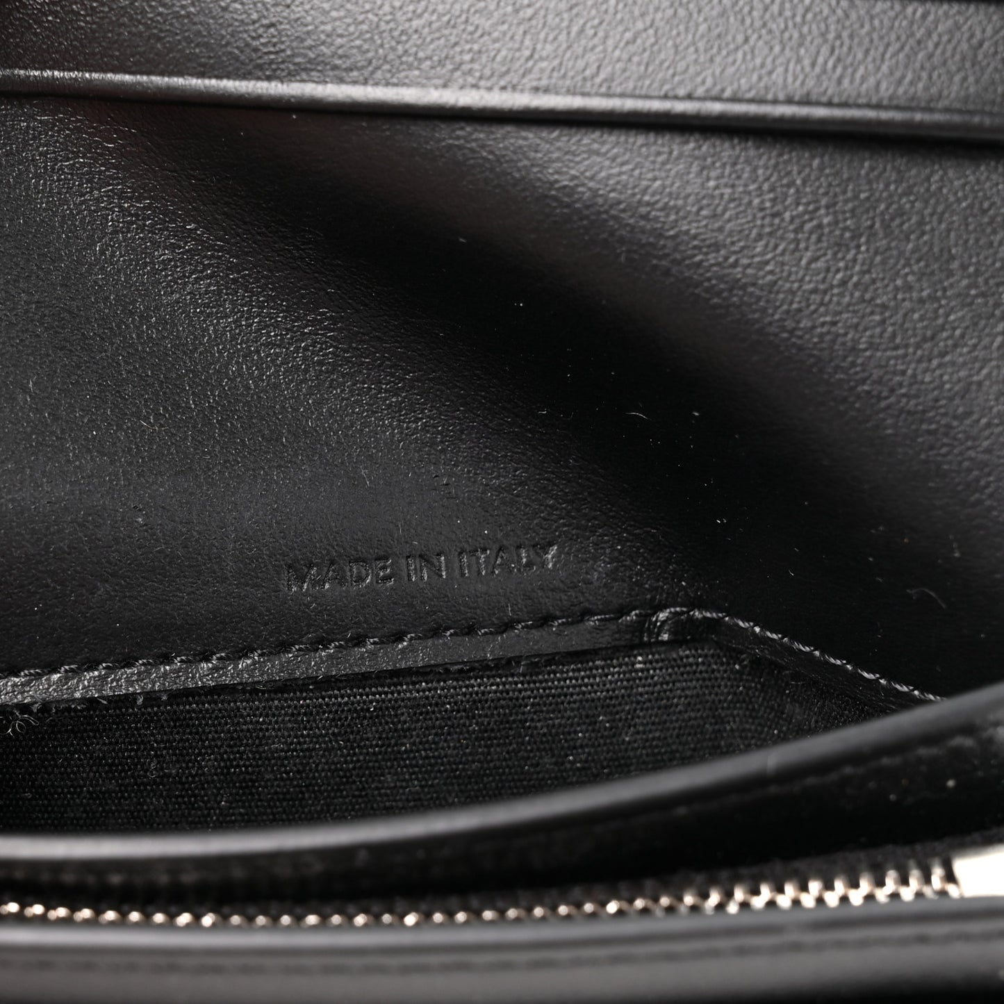 Shiny Calfskin Triomphe Compact Wallet Black