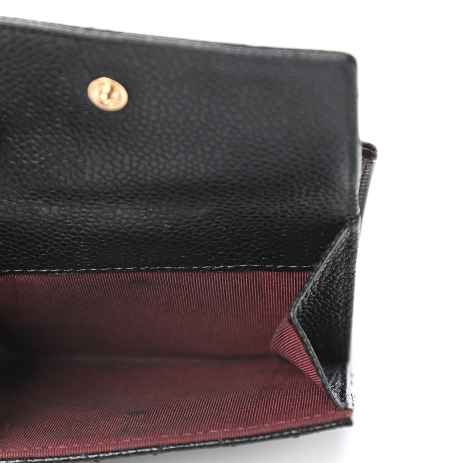 Chanel Caviar Quilted Compact French Flap Wallet Black 6 of 11