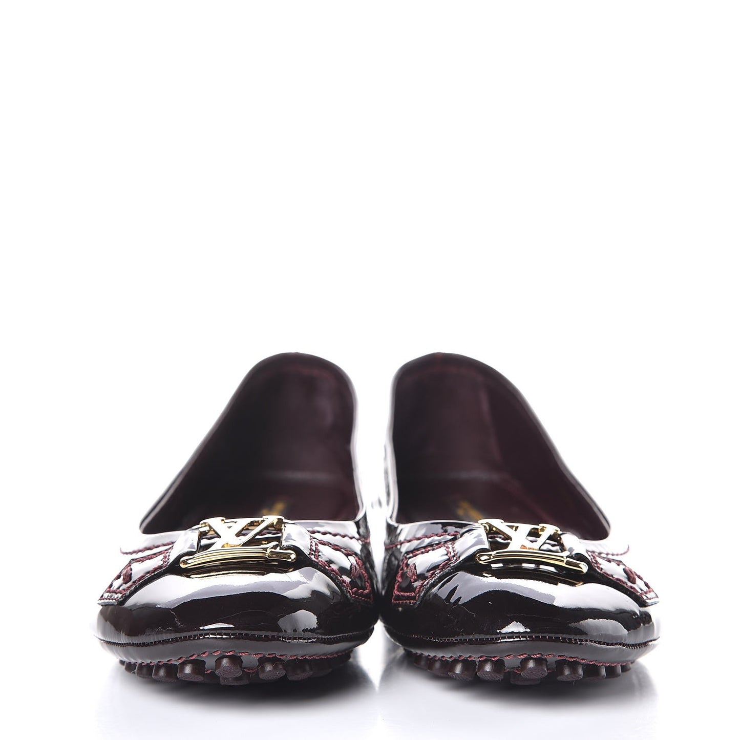 Patent Oxford Ballerina Flats 37.5 Amarante