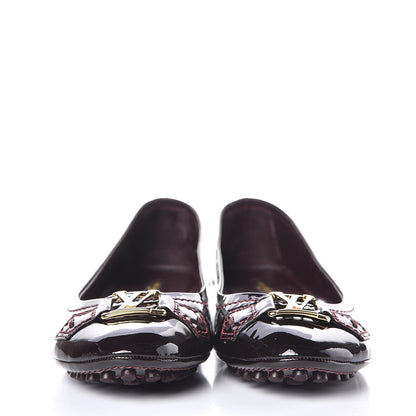 Louis Vuitton Patent Oxford Ballerina Flats 37.5 Amarante 2 of 11