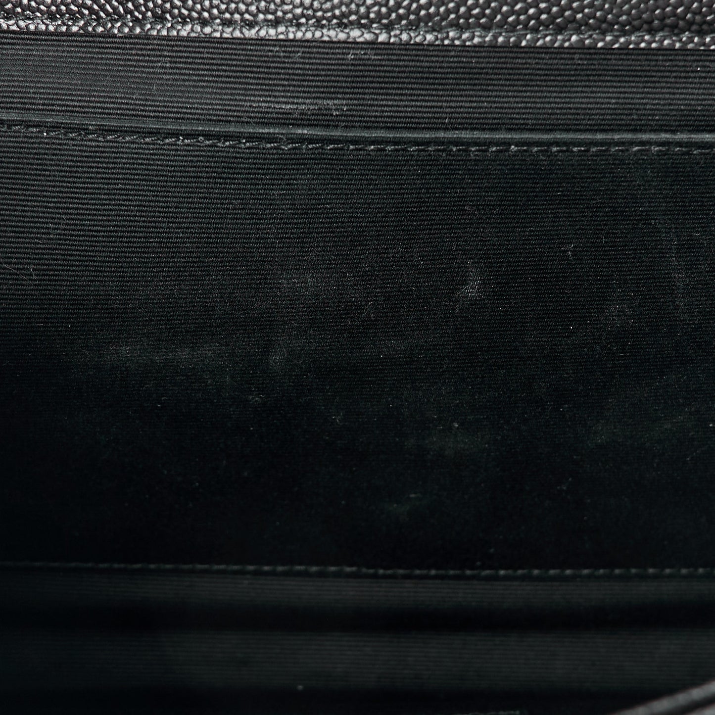 Grain De Poudre Matelasse Chevron Monogram Envelope Clutch Black