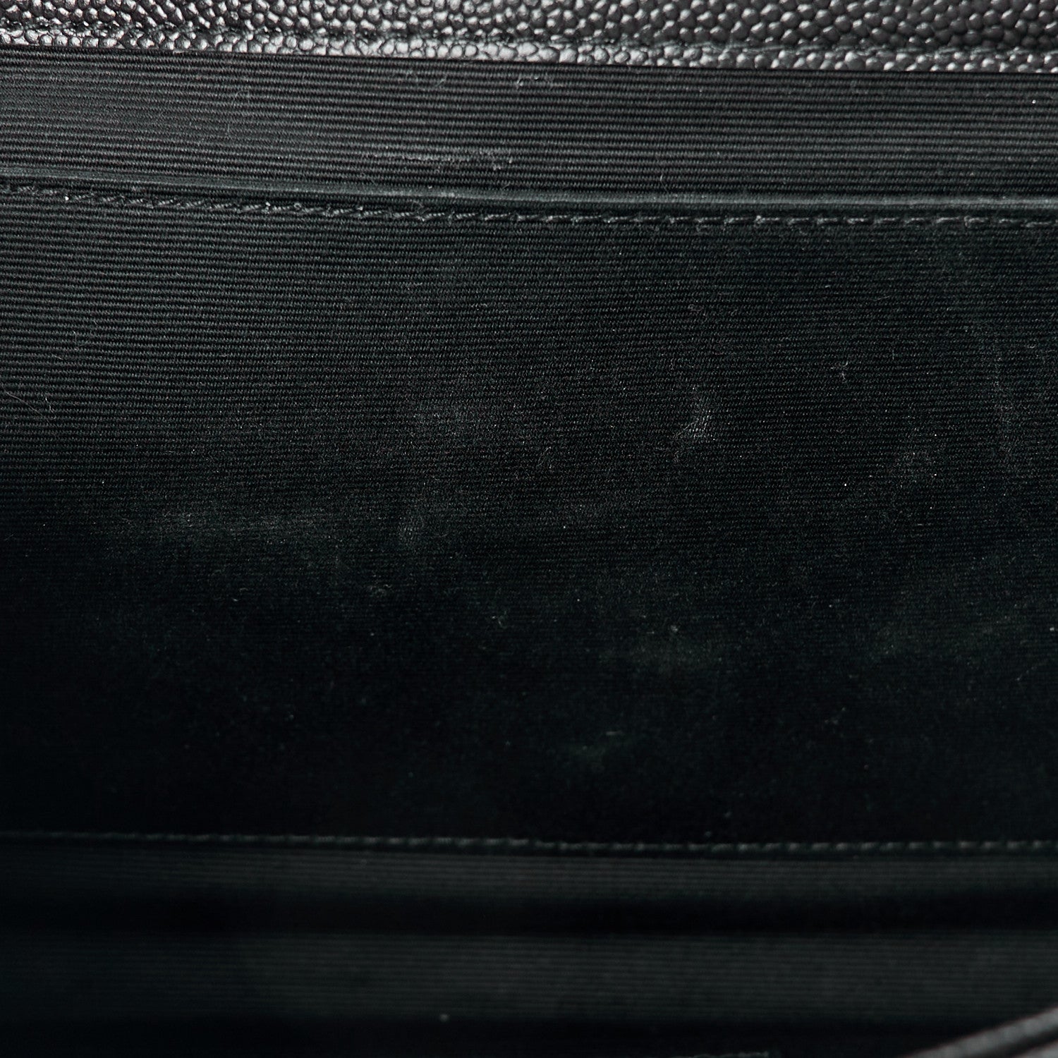 Saint Laurent Grain De Poudre Matelasse Chevron Monogram Envelope Clutch Black 11 of 12