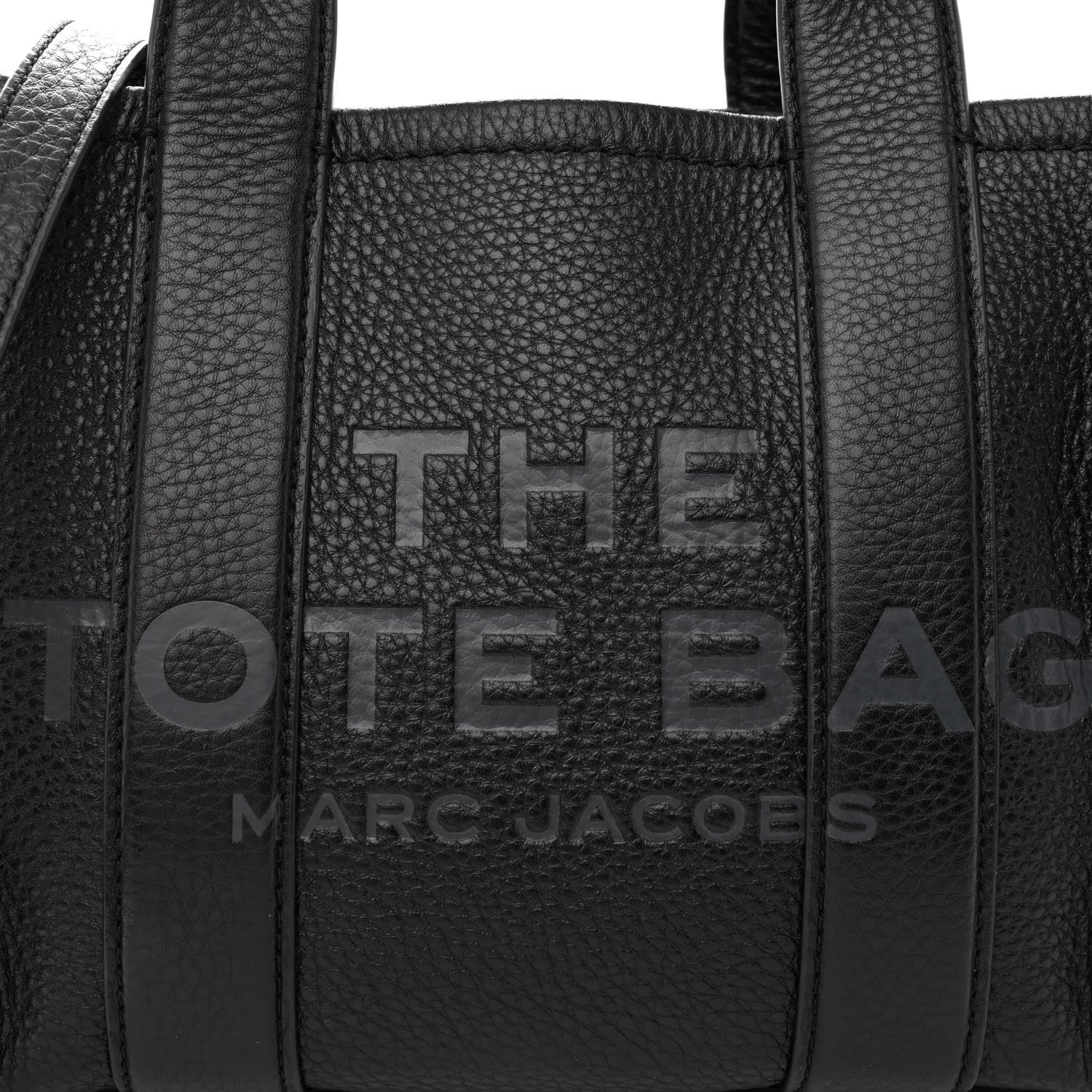 Marc Jacobs Grained Calfskin Small The Tote Bag Black 8 of 10