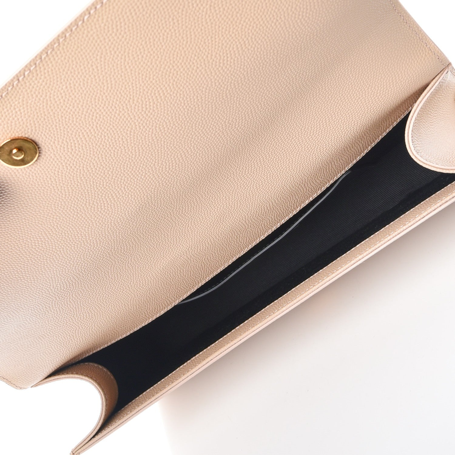 Saint Laurent Grain De Poudre Classic Monogram Cassandre Clutch Nude 5 of 6