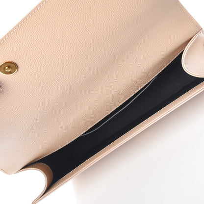 Saint Laurent Grain De Poudre Classic Monogram Cassandre Clutch Nude 5 of 6