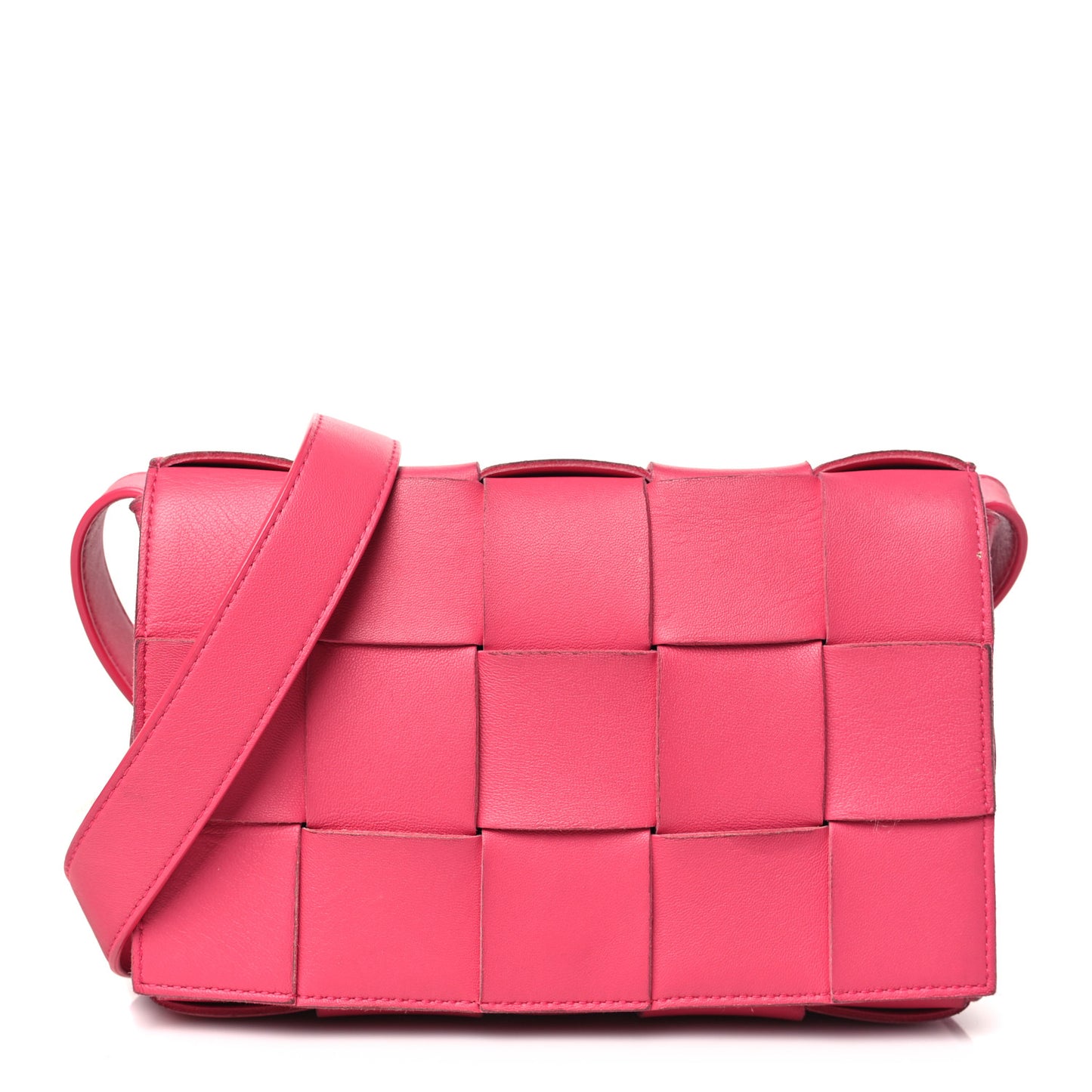 Lambskin Maxi Intrecciato Cassette Crossbody Bag Lollipop