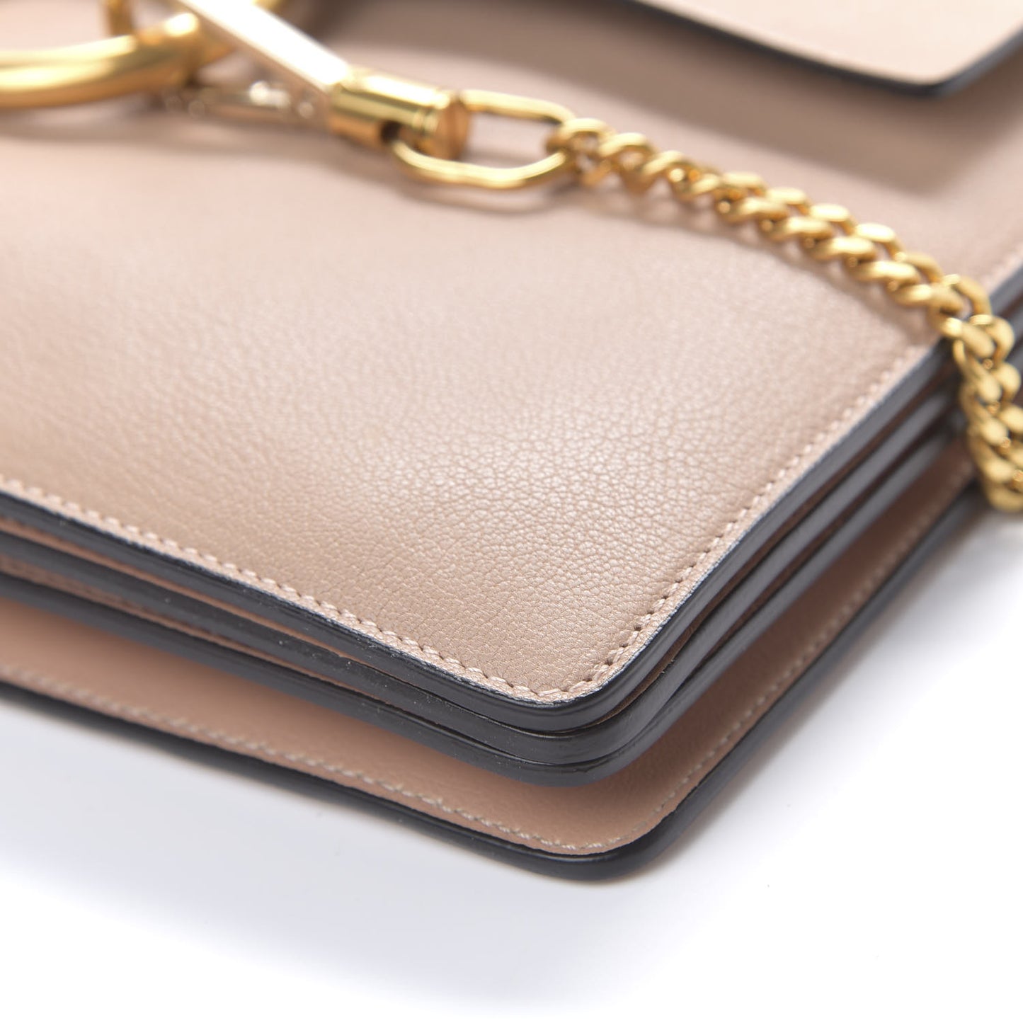 Calfskin Medium Faye Shoulder Bag Biscotti Beige